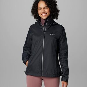 🔥5/$25🔥 Columbia Women's Switchback IV Rain Jacket Preowned Size XL Black